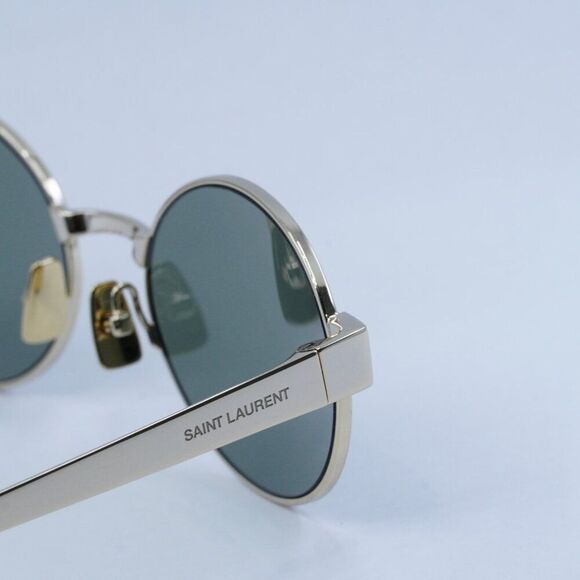 ?️ New Saint Laurent SL692 003 Sunglasses -Gold Frame, Green Lenses